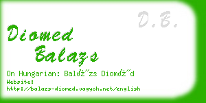diomed balazs business card